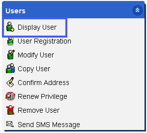 Display User Wizard