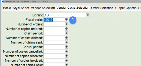 Acq bookX12 vendor cycle tab