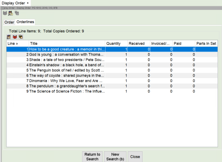Display Order Wizard
