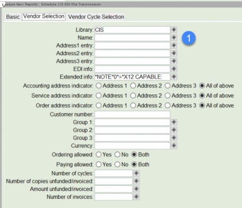 Acquisitions EDI File Transmission report