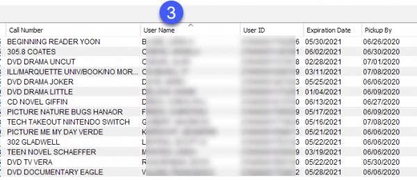manage hold shelf list