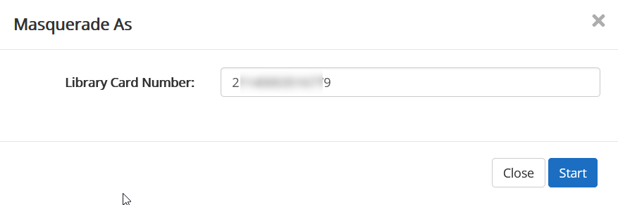 library card number field