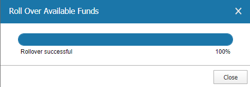funds have been rolled over