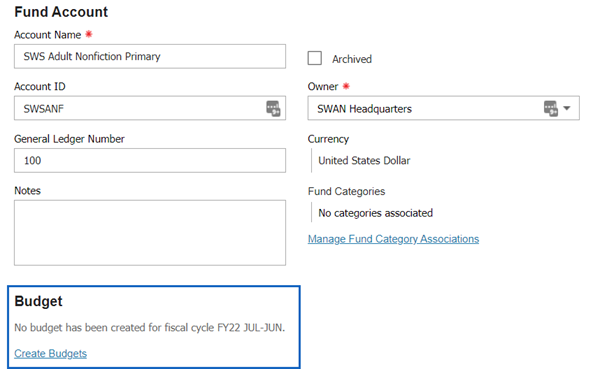 view the new primary fund accounts