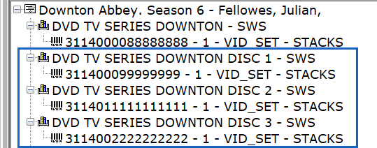 Boxed sets incorrect call number