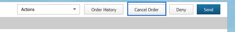 cancel order button
