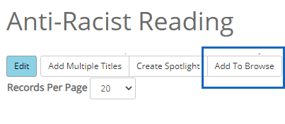 button to add a list to a browse category
