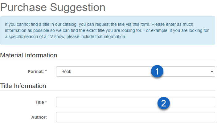 purchase suggestion form
