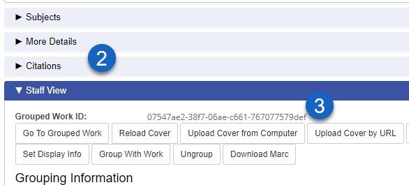 staff view in the catalog