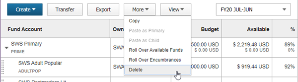 delete from list