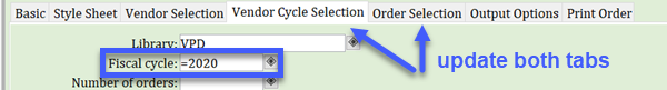 Rollover basic orders - update both tabs