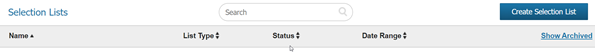 click create selection list