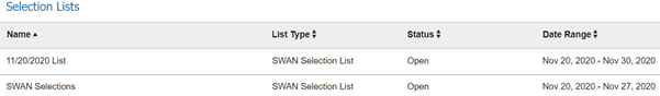 click the open selection list