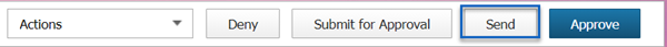 send button appears if an order is approved