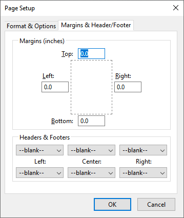 print settings options in Firefox