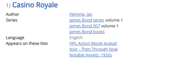 title in search results