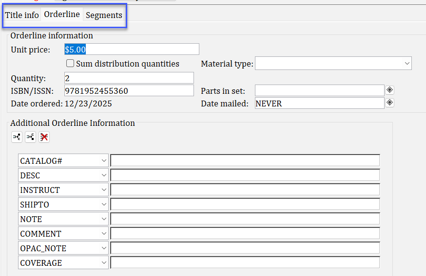 orderline tabs