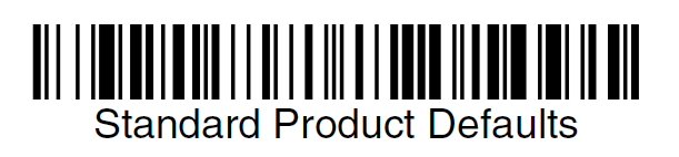 standard product default barcode