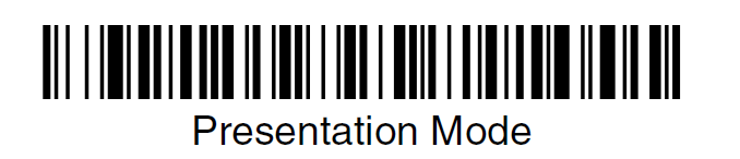 presentation mode barcode