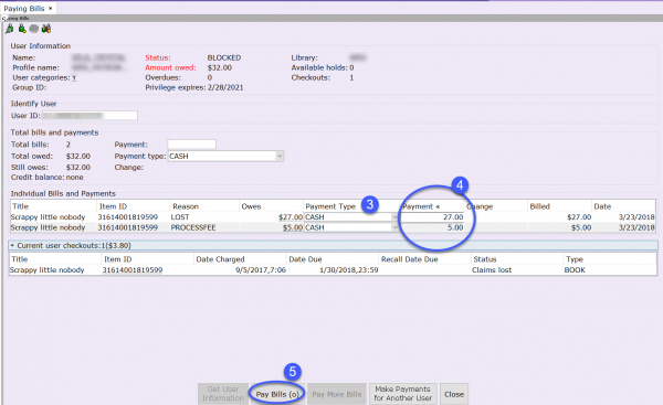 Paying bills screen in WorkFlows
