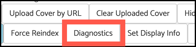 Diagnotics button.