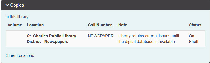 How a public note displays in the catalog.